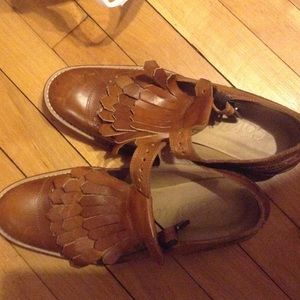 Leather brown shoes